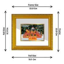 Load image into Gallery viewer, DIVINITI Mata Ka Darbar NEW Gold Plated Wall Photo Frame| DG Frame 101 Wall Photo Frame and 24K Gold Plated Foil| Religious Photo Frame Idol For Prayer, Gifts Items (15.5CMX13.5CM)
