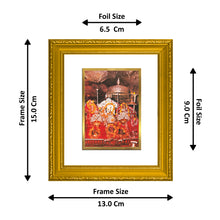 Load image into Gallery viewer, DIVINITI Mata Ka Darbar Gold Plated Wall Photo Frame| DG Frame 101 Wall Photo Frame and 24K Gold Plated Foil| Religious Photo Frame Idol For Prayer, Gifts Items (15.5CMX13.5CM)
