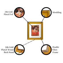 Load image into Gallery viewer, DIVINITI Mata Ka Darbar Gold Plated Wall Photo Frame| DG Frame 101 Wall Photo Frame and 24K Gold Plated Foil| Religious Photo Frame Idol For Prayer, Gifts Items (15.5CMX13.5CM)
