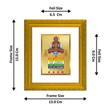 Load image into Gallery viewer, DIVINITI Mahavira with Namokar Gold Plated Wall Photo Frame| DG Frame 101 Wall Photo Frame and 24K Gold Plated Foil| Religious Photo Frame Idol For Prayer, Gifts Items (15.5CMX13.5CM)