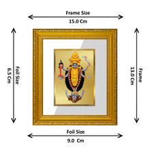 Load image into Gallery viewer, DIVINITI Maa Kali Gold Plated Wall Photo Frame| DG Frame 101 Wall Photo Frame and 24K Gold Plated Foil| Religious Photo Frame Idol For Prayer, Gifts Items (15.5CMX13.5CM)