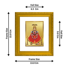 Load image into Gallery viewer, DIVINITI Khatu Shyam Gold Plated Wall Photo Frame| DG Frame 101 Wall Photo Frame and 24K Gold Plated Foil| Religious Photo Frame Idol For Prayer, Gifts Items (15.5CMX13.5CM)