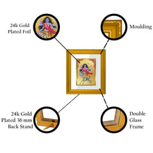 Load image into Gallery viewer, DIVINITI Kaalratri Mata Gold Plated Wall Photo Frame| DG Frame 101 Wall Photo Frame and 24K Gold Plated Foil| Religious Photo Frame Idol For Prayer, Gifts Items (15.5CMX13.5CM)