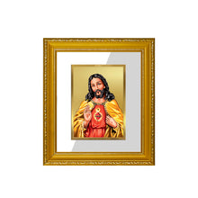 Load image into Gallery viewer, DIVINITI Jesus Gold Plated Wall Photo Frame| DG Frame 101 Wall Photo Frame and 24K Gold Plated Foil| Religious Photo Frame Idol For Prayer, Gifts Items (15.5CMX13.5CM)
