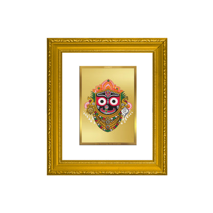 DIVINITI 24K Gold Plated Foil Jagannath Wall Photo Frame Religious Photo Frame for Home & Office Decor Prayer Gift Items DG 101 Size 1 (15.3x14.9 CM)