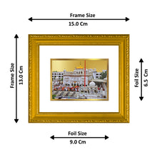 Load image into Gallery viewer, DIVINITI Hazur Sahib Gold Plated Wall Photo Frame| DG Frame 101 Wall Photo Frame and 24K Gold Plated Foil| Religious Photo Frame Idol For Prayer, Gifts Items (15.5CMX13.5CM)
