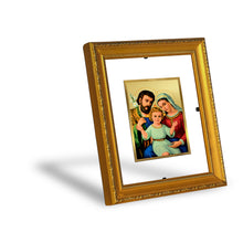 Load image into Gallery viewer, DIVINITI Holy Family Gold Plated Wall Photo Frame| DG Frame 101 Wall Photo Frame and 24K Gold Plated Foil| Religious Photo Frame Idol For Prayer, Gifts Items (15.5CMX13.5CM)
