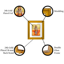 Load image into Gallery viewer, DIVINITI Hanuman-2 Gold Plated Wall Photo Frame| DG Frame 101 Wall Photo Frame and 24K Gold Plated Foil| Religious Photo Frame Idol For Prayer, Gifts Items (15.5CMX13.5CM)
