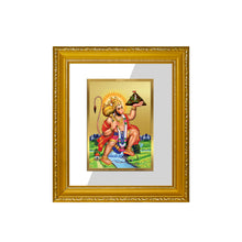 Load image into Gallery viewer, DIVINITI Hanuman Gold Plated Wall Photo Frame| DG Frame 101 Wall Photo Frame and 24K Gold Plated Foil| Religious Photo Frame Idol For Prayer, Gifts Items (15.5CMX13.5CM)
