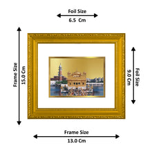 Load image into Gallery viewer, DIVINITI Golden Temple Gold Plated Wall Photo Frame| DG Frame 101 Wall Photo Frame and 24K Gold Plated Foil| Religious Photo Frame Idol For Prayer(15.5CMX13.5CM)
