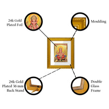Load image into Gallery viewer, DIVINITI Ganesha Gold Plated Wall Photo Frame| DG Frame 101  SIZE 1Wall Photo Frame and 24K Gold Plated Foil| Religious Photo Frame Idol ForGifts Items (15.5CMX13.5CM)
