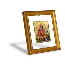 Load image into Gallery viewer, DIVINITI Durga Gold Plated Wall Photo Frame| DG Frame 101 Wall Photo Frame and 24K Gold Plated Foil| Religious Photo Frame Idol For Prayer, Gifts Items (15.5CMX13.5CM)
