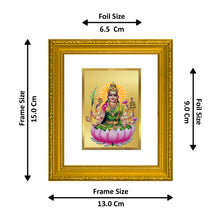 Load image into Gallery viewer, DIVINITI Dhanya Lakshmi Gold Plated Wall Photo Frame| DG Frame 101 Wall Photo Frame and 24K Gold Plated Foil| Religious Photo Frame Idol For Prayer, Gifts Items (15.5CMX13.5CM)