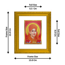 Load image into Gallery viewer, DIVINITI Dayanand Saraswati Gold Plated Wall Photo Frame| DG Frame 101 Wall Photo Frame and 24K Gold Plated Foil| Religious Photo Frame Idol For Prayer, Gifts Items (15.5CMX13.5CM)