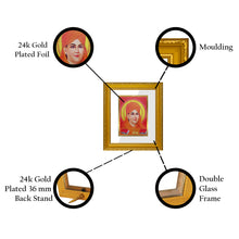 Load image into Gallery viewer, DIVINITI Dayanand Saraswati Gold Plated Wall Photo Frame| DG Frame 101 Wall Photo Frame and 24K Gold Plated Foil| Religious Photo Frame Idol For Prayer, Gifts Items (15.5CMX13.5CM)