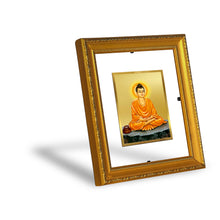 Load image into Gallery viewer, DIVINITI Buddha Gold Plated Wall Photo Frame| DG Frame 101 Wall Photo Frame and 24K Gold Plated Foil| Religious Photo Frame Idol For Prayer, Gifts Items (15.5CMX13.5CM)
