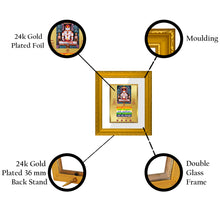 Load image into Gallery viewer, DIVINITI Adinath with Namokar Gold Plated Wall Photo Frame| DG Frame 101 Wall Photo Frame and 24K Gold Plated Foil| Religious Photo Frame Idol For Prayer, Gifts Items (15.5CMX13.5CM)
