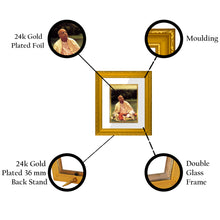 Load image into Gallery viewer, DIVINITI A. C. Bhaktivedanta Swami Gold Plated Wall Photo Frame| DG Frame 101 Wall Photo Frame and 24K Gold Plated Foil| Religious Photo Frame Idol For Prayer, Gifts Items (15.5CMX13.5CM)
