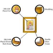 Load image into Gallery viewer, DIVINITI Acharya Shri Mahashraman Gold Plated Wall Photo Frame| DG Frame 101 Wall Photo Frame and 24K Gold Plated Foil| Religious Photo Frame Idol For Prayer, Gifts Items (15.5CMX13.5CM)
