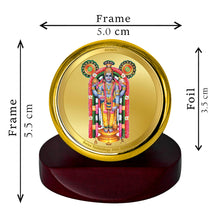 Load image into Gallery viewer, Diviniti 24K Gold Plated Guruvayurappan Frame For Car Dashboard, Home Decor, Table Top, Prayer (5.5 x 5.0 CM)
