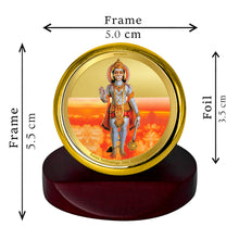 Load image into Gallery viewer, Diviniti 24K Gold Plated Hanuman Ji Frame For Car Dashboard, Home Decor, Table Top, Festival Gift, Puja (5.5 x 5.0 CM)
