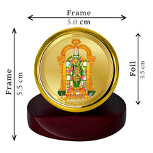 Load image into Gallery viewer, Diviniti 24K Gold Plated Devi Meenakshi Frame For Car Dashboard, Home Decor, Table Top &amp; Gift (5.5 x 5.0 CM)
