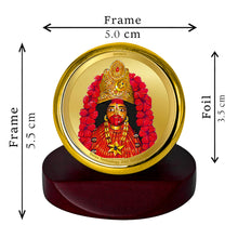 Load image into Gallery viewer, Diviniti 24K Gold Plated Tara Devi Frame For Car Dashboard, Home Decor, Worship &amp; Festival Gift (5.5 x 5.0 CM)
