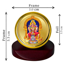Load image into Gallery viewer, Diviniti 24K Gold Plated Karumariamman Frame For Car Dashboard, Home Decor, Prayer &amp; Gift (5.5 x 5.0 CM)
