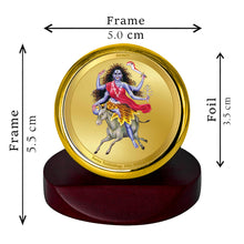 Load image into Gallery viewer, Diviniti 24K Gold Plated Kaalratri Mata Frame For Car Dashboard, Festival Gift, Puja Room &amp; Worship (5.5 x 5.0 CM)
