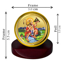 Load image into Gallery viewer, Diviniti 24K Gold Plated Hanuman Ji Frame For Car Dashboard, Home Decor, Housewarming Gift (5.5 x 5.0 CM)
