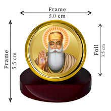 Load image into Gallery viewer, Diviniti 24K Gold Plated Guru Nanak Frame For Car Dashboard, Home Decor, Table Top, Gift (5.5 x 5.0 CM)
