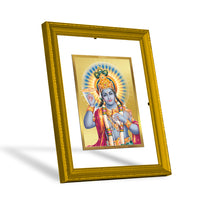 Load image into Gallery viewer, Diviniti 24K Gold Plated Lord Vishnu Photo Frame For Home Decor, Wall Decor, Table, Puja (20.8 x 16.7 CM)
