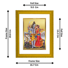 Load image into Gallery viewer, Diviniti 24K Gold Plated Shiva Parvati Photo Frame For Home Decor, Wall Decor, Table, Gift (20.8 x 16.7 CM)
