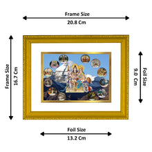 Load image into Gallery viewer, Diviniti 24K Gold Plated Shiv Parivar Photo Frame For Home Decor, Wall Hanging, Table, Puja, Gift (20.8 x 16.7 CM)
