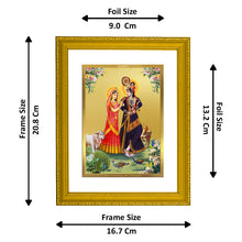 Load image into Gallery viewer, Diviniti 24K Gold Plated Radha Krishna Photo Frame For Home Décor, Wall Hanging, Table, Puja, Gift (20.8 x 16.7 CM)
