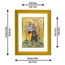 Load image into Gallery viewer, Diviniti 24K Gold Plated Radha Krishna Photo Frame For Home Decor, Table Top, Wall Hanging, Puja, Gift (20.8 x 16.7 CM)
