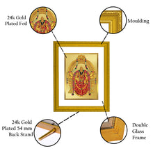 Load image into Gallery viewer, Diviniti 24K Gold Plated Goddess Padmavathi Photo Frame For Home Decor, Wall Hanging, Table, Gift (20.8 x 16.7 CM)
