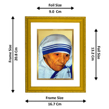 Load image into Gallery viewer, DIVINITI Mother Teresa Gold Plated Wall Photo Frame| DG Frame 101 Size 2 Wall Photo Frame and 24K Gold Plated Foil| Religious Photo Frame Idol For Prayer, Gifts Items (20.8CMX16.7CM)
