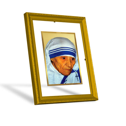 DIVINITI 24K Gold Plated Mother Teresa Exquisite Photo Frame Idol for Wall Hanging, Table Top, Home Decor, Workshop, Gift Item|DG101 Size 2 (22.6x18.4 CM)