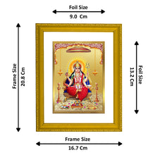 Load image into Gallery viewer, Diviniti 24K Gold Plated Santoshi Mata Photo Frame For Home Decor, Wall Decor, Table, Puja Room (20.8 x 16.7 CM)
