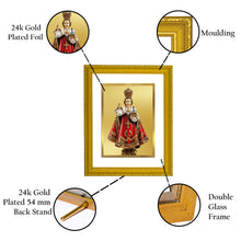Load image into Gallery viewer, DIVINITI Infant Jesus Gold Plated Wall Photo Frame| DG Frame 101 Size 2 Wall Photo Frame and 24K Gold Plated Foil| Religious Photo Frame Idol For Prayer, Gifts Items (20.8CMX16.7CM)
