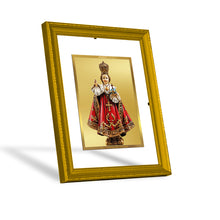 Load image into Gallery viewer, DIVINITI Infant Jesus Gold Plated Wall Photo Frame| DG Frame 101 Size 2 Wall Photo Frame and 24K Gold Plated Foil| Religious Photo Frame Idol For Prayer, Gifts Items (20.8CMX16.7CM)

