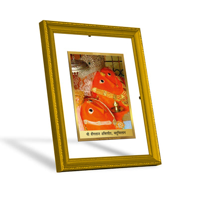 DIVINITI 24K Gold Plated Foil Hinglaj Mata Photo Frame Idol for Home Decor, Workshop, Wall Hanging, Puja Room, Gift|DG101 Size 2 (22.6x18.4 CM)