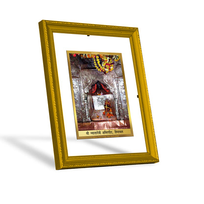 DIVINITI 24K Gold Plated Jwala Devi Photo Frame Idol for Home Decor, Table Top, Wall Hanging, Workshop, Premium Gift|DG113 Size 2 (22.6x18.4 CM)