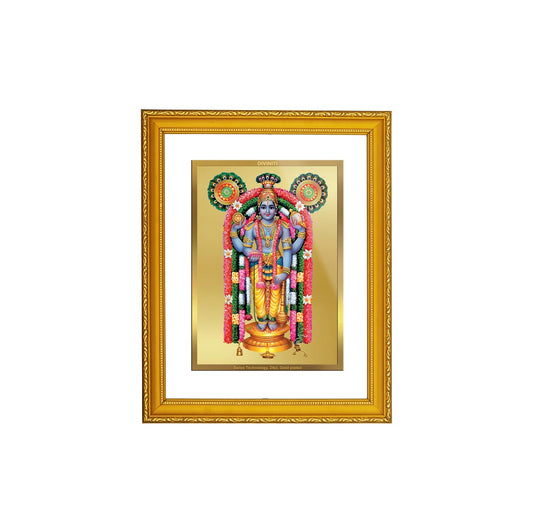 DIVINITI 24K Gold Plated Foil Guru Vayurappan Photo Frame Idol for Wall Hanging, Home & Office Decor, Workshop, Gift|DG101 Size 2 (22.6x18.4 CM)