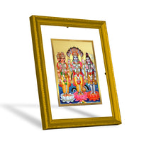Load image into Gallery viewer, DIVINITI Brahma Vishnu Mahesh Gold Plated Wall Photo Frame| DG Frame 101 Size 2 Wall Photo Frame and 24K Gold Plated Foil| Religious Photo Frame Idol For Prayer(20.8CMX16.7CM)
