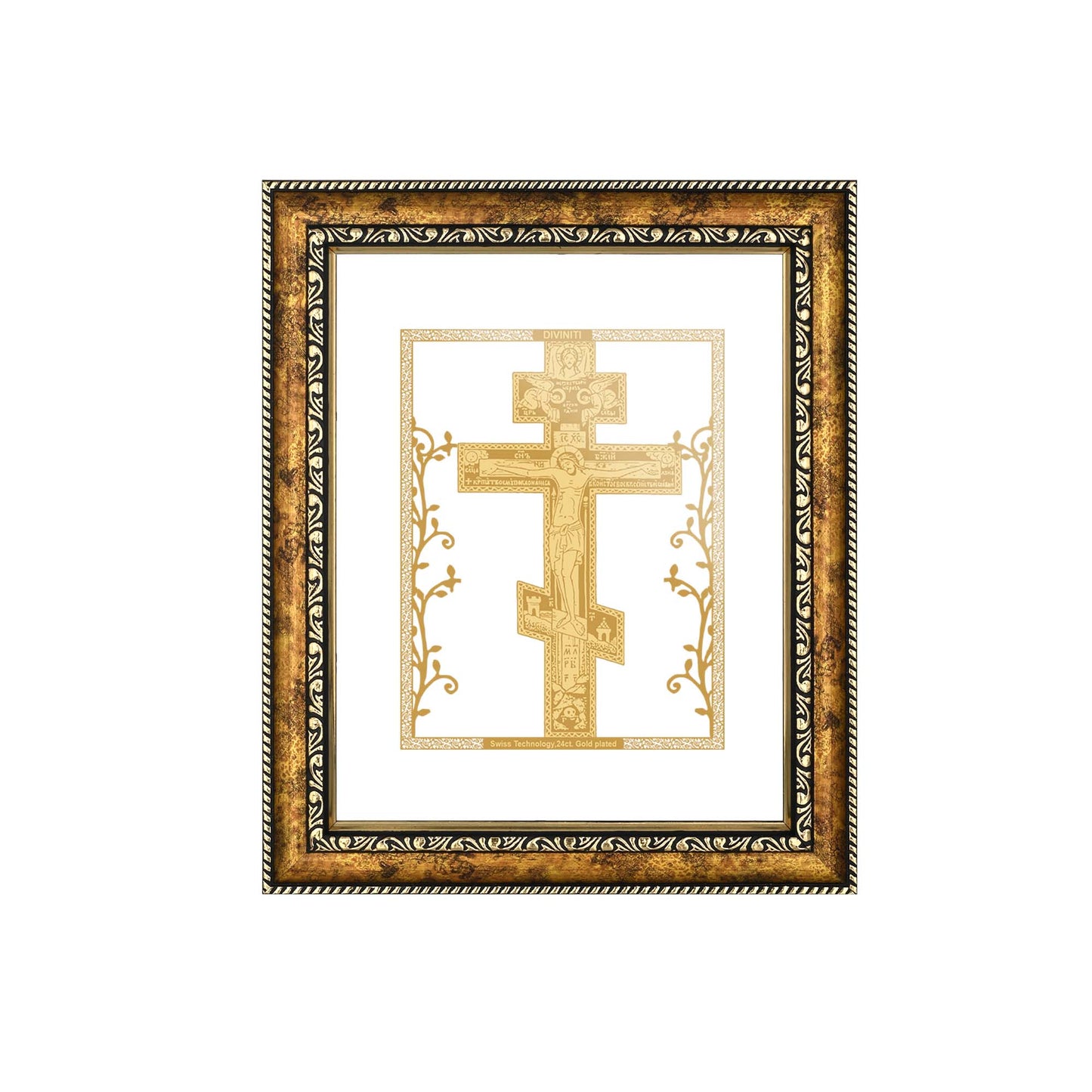 Diviniti 24K Gold Plated Christ Photo Frame for Home Décor, Wall Hanging, Living Room, Hall, Guest Room, Showpiece & Gift DG113S3 (27.6X35.4 CM)