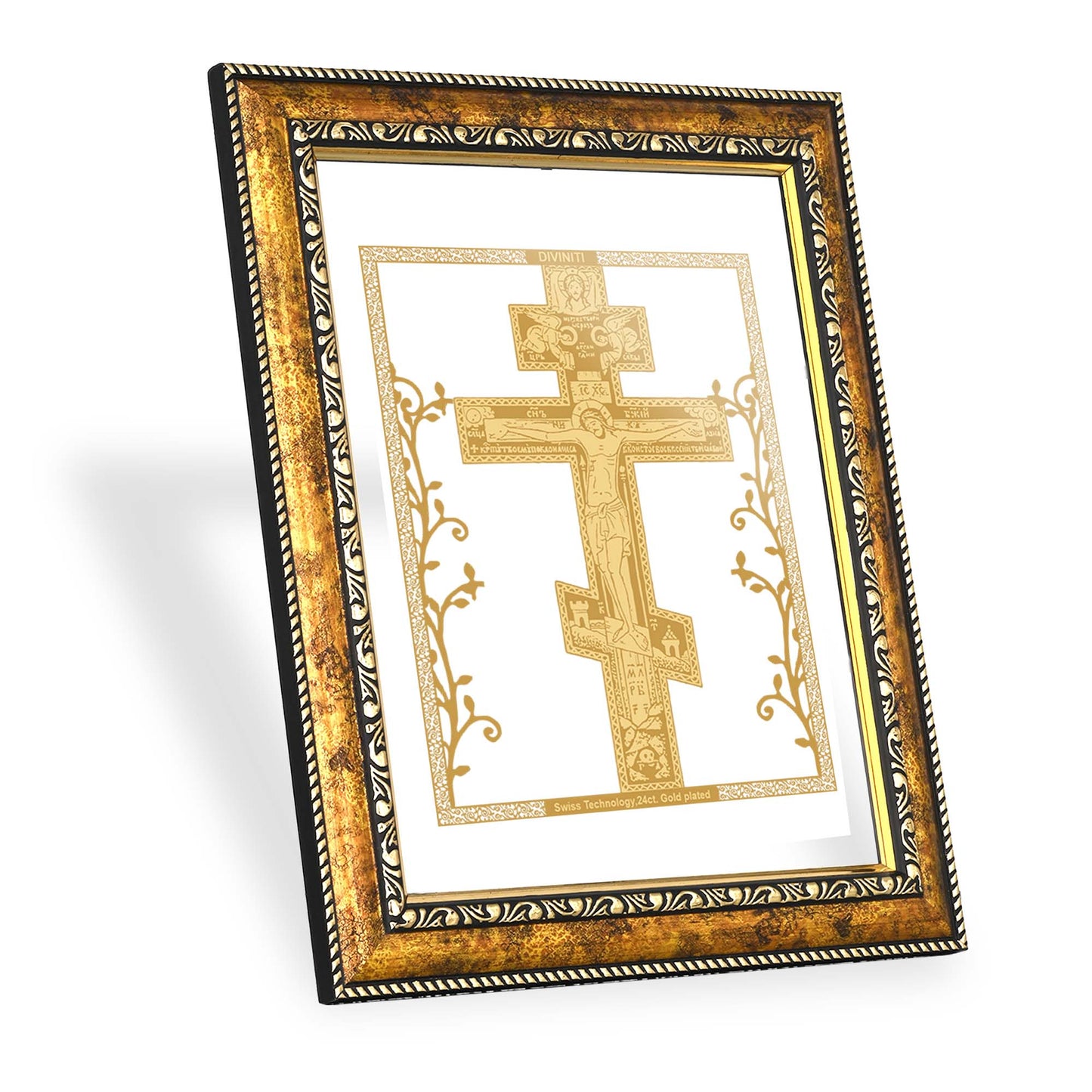 Diviniti 24K Gold Plated Christ Photo Frame for Home Décor, Wall Hanging, Living Room, Hall, Guest Room, Showpiece & Gift DG113S3 (27.6X35.4 CM)