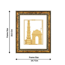 Load image into Gallery viewer, Diviniti 24K Gold Plated Monuments Wall Hanging for Home| Photo Frame For Wall Decoration| DG Size 3 Wall Photo Frame For Home Decor, Living Room, Hall, Guest Room
