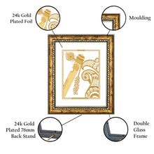 Load image into Gallery viewer, Diviniti 24K Gold Plated Flute Wall Hanging for Home| DG Photo Frame For Wall Decoration| Wall Hanging Photo Frame For Home Decor, Living Room, Hall, Guest Room
